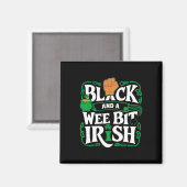 Aimant Saint-Patrick afro-américain petite chose noire ir (Recto/Verso)