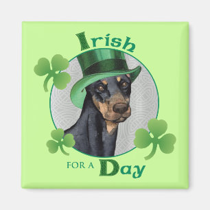 Aimant Saint Patrick Doberman Pinscher