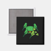 Aimant Saint Patrick Jour Oiseaux Casquettes Saint Paddys (Recto/Verso)