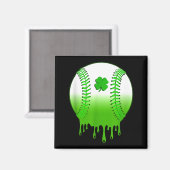 Aimant Saint-Patrick shamrock baseball irlandais garçons (Recto/Verso)