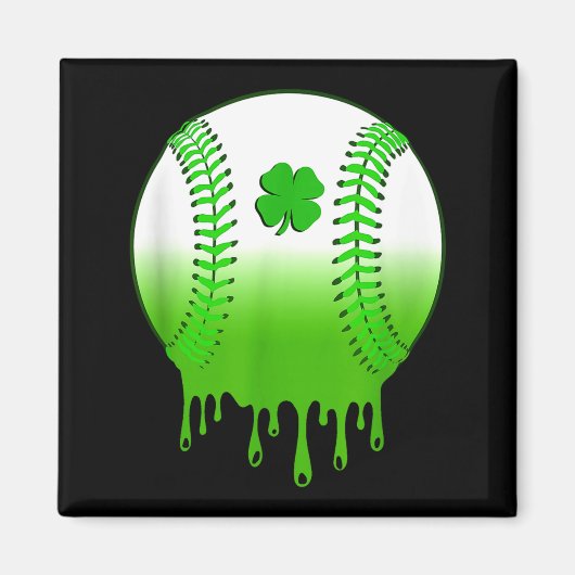 Aimant Saint-Patrick shamrock baseball irlandais garçons (Devant)
