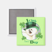 Aimant Saint Patrick's Day Bichon (Recto/Verso)