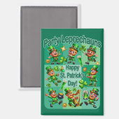 Aimant Saint Patrick's Day Fun Adorable "Party Leprechaun (Recto/Verso)