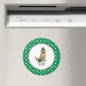 Aimant Saint Patrick's Day Golden Retriever Chien (In Situ (Lave-vaisselle))