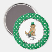 Aimant Saint Patrick's Day Golden Retriever Chien (Recto/Verso)