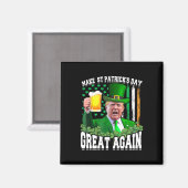 Aimant Saint Patrick's Day Great again Funny Trump (Recto/Verso)