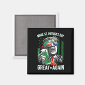 Aimant Saint-Patrick's Day Great again Funny Trump 1 (Recto/Verso)