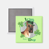 Aimant Saint Patrick's Day Great Dane (Recto/Verso)