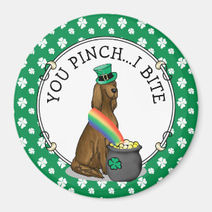 Aimant Saint Patrick's Day Irlandais Setter Dog (rouge 1)