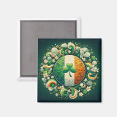 Aimant Saint Patrick's day/Irlande/Irlande (Recto/Verso)