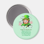 Aimant Saint Patrick's day leprechaun (Recto/Verso)