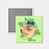 Aimant Saint Patrick's Day Pomeranian (Recto/Verso)