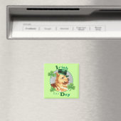 Aimant Saint Patrick's Day Spitz finlandais (In Situ (Lave-vaisselle))