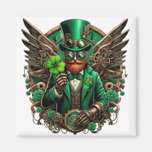 Aimant Saint Patrick's Day trèfle à vapeur