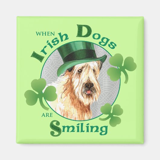 Aimant Saint Patrick's Day Wheaten Terrier (Devant)