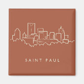 Aimant Saint Paul, Minnesota Skyline (Devant)