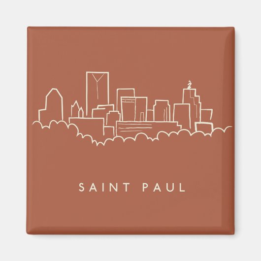 Aimant Saint Paul, Minnesota Skyline (Devant)