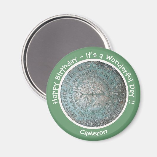 Aimant Saint Regis Mountain USGS Points de référence (Recto/Verso)