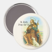 Aimant Saint Roch Rocco Patron italien Saint des Chiens (Recto/Verso)