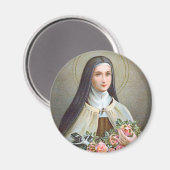Aimant Saint-Thérèse de Lisieux la Petite Fleur (BJE 01) (Recto/Verso)