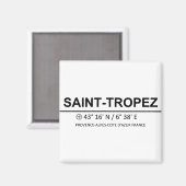 Aimant Saint-Tropez Coordinates - Saint-Tropez Coordinate (Recto/Verso)