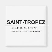 Aimant Saint-Tropez Coordinates - Saint-Tropez Coordinate (Devant)