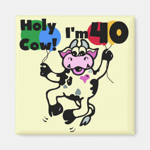 Aimant Saint Vache J'ai 40 t-shirts et cadeaux