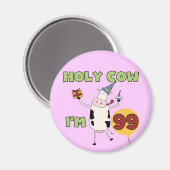 Aimant Saint Vache J'ai 99 Tshirts et cadeaux d'anniversa (Recto/Verso)