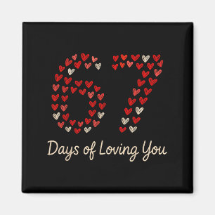 Aimant Saint-Valentin 67 ans d'anniversaire d'amour Coupl