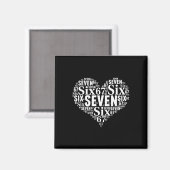 Aimant Saint-Valentin 67 Meme 67e Anniversaire 6 7 Valent (Recto/Verso)
