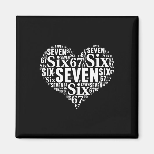 Aimant Saint-Valentin 67 Meme 67e Anniversaire 6 7 Valent (Devant)