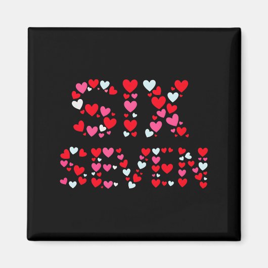 Aimant Saint-Valentin 67 Meme Rempli De Cœurs Drôle S (Devant)