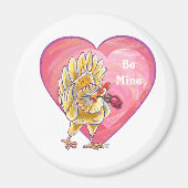 Aimant Saint-Valentin au poulet (Devant)