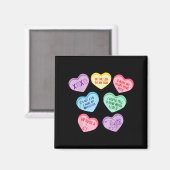 Aimant Saint-Valentin Cardiologue Cœurs Bonbons Tech Ekg (Recto/Verso)