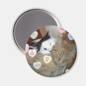 Aimant Saint Valentin Chatons (Recto/Verso)
