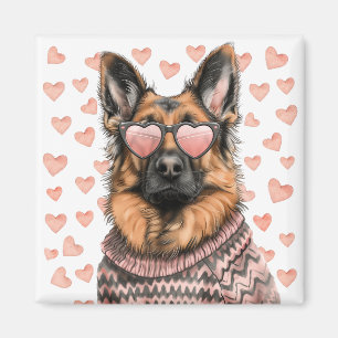 Aimant Saint Valentin Chien berger allemand