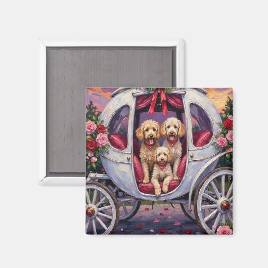 Aimant Saint-Valentin Chien Caniche (Recto/Verso)