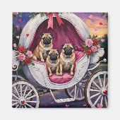 Aimant Saint-Valentin Chien Carlin (Devant)