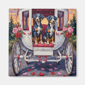 Aimant Saint-Valentin Chien Heeler Bleu (Devant)