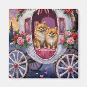 Aimant Saint-Valentin Chien Poméranien (Devant)