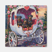 Aimant Saint-Valentin Chien Rottweiler (Devant)