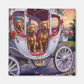 Aimant Saint-Valentin Chien Vizsla (Devant)