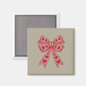 Aimant Saint Valentin Coeur Coquette arc Retro Valentine (Recto/Verso)