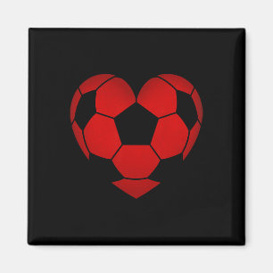 Aimant Saint Valentin Cœur de Foot pour Garçons Filles En