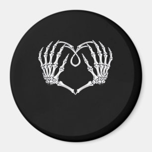 Aimant Saint Valentin Coeur gothique Avec Squelette Mains