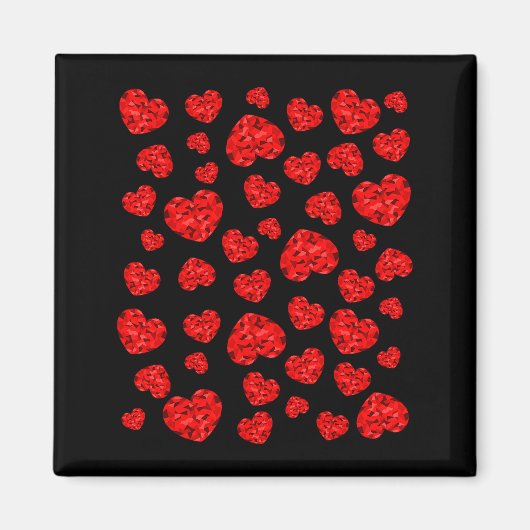 Aimant Saint-Valentin Cœur Rouge  (Devant)