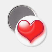 Aimant Saint Valentin Coeur rouge (Recto/Verso)