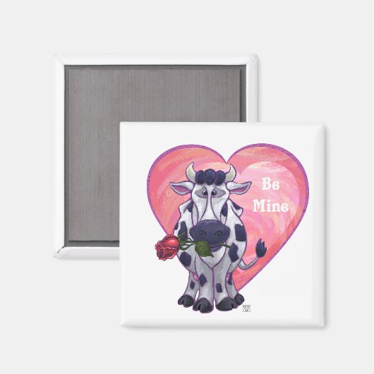 Aimant Saint Valentin de la vache (Recto/Verso)