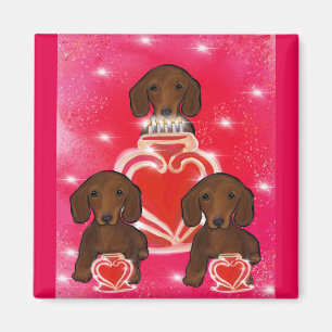 Aimant Saint-Valentin de Red Doxie