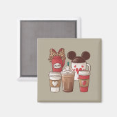 Aimant Saint-Valentin Drôle Latte Amateur de Café (Recto/Verso)